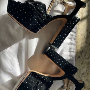 Jimmy Choo Black Studded Platform Shoe.